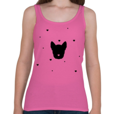 PRINTFASHION Kutya szívekkel - Női atléta - Rózsaszín