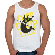 PRINTFASHION Kutya vág- vág - chop chop - Férfi atléta - Fehér atléta, trikó