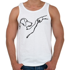 PRINTFASHION kutyabarát fehér - Férfi atléta - Fehér atléta, trikó