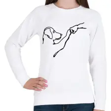 PRINTFASHION kutyabarát fehér - Női pulóver - Fehér női pulóver, kardigán