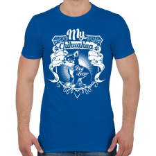 PRINTFASHION Kutyabarát - Férfi póló - Királykék férfi póló