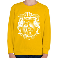 PRINTFASHION Kutyabarát - Gyerek pulóver - Sárga gyerek pulóver, kardigán