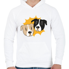 PRINTFASHION Kutyák - Férfi kapucnis pulóver - Fehér női pulóver, kardigán