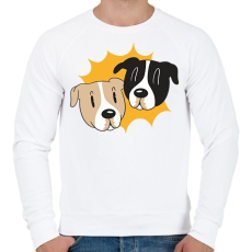 PRINTFASHION Kutyák - Férfi pulóver - Fehér