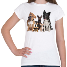 PRINTFASHION Kutyák - Női póló - Fehér