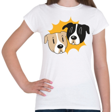 PRINTFASHION Kutyák - Női póló - Fehér