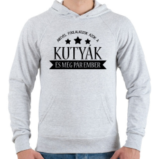 PRINTFASHION Kutyákkal foglalkozok - Férfi kapucnis pulóver - Sport szürke