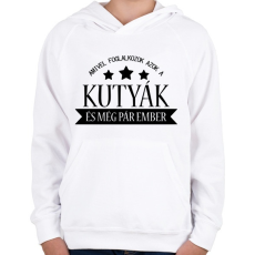 PRINTFASHION Kutyákkal foglalkozok - Gyerek kapucnis pulóver - Fehér