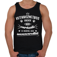 PRINTFASHION Kutyakozmetikus vagyok (fehér) - Férfi atléta - Fekete atléta, trikó