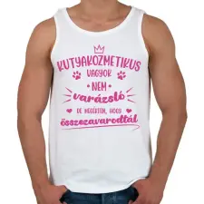 PRINTFASHION Kutyakozmetikus vagyok - Férfi atléta - Fehér atléta, trikó