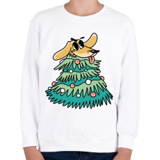 PRINTFASHION Kutyás karácsony - Gyerek pulóver - Fehér