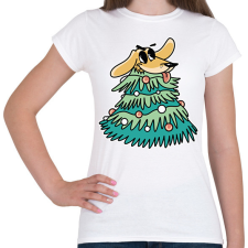 PRINTFASHION Kutyás karácsony - Női póló - Fehér női póló