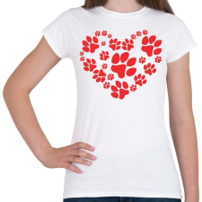 PRINTFASHION Kutyás mancsok - Női póló - Fehér női póló