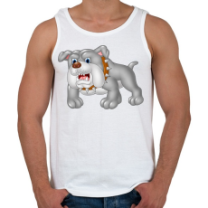 PRINTFASHION Kutyás póló - Férfi atléta - Fehér