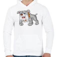 PRINTFASHION Kutyás póló - Férfi kapucnis pulóver - Fehér