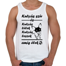 PRINTFASHION Kutyás szív és kutyás lélek - Férfi atléta - Fehér atléta, trikó