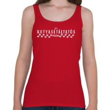 PRINTFASHION Kutyasétáltatás - Női atléta - Cseresznyepiros női trikó