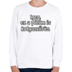 PRINTFASHION Kutyaszőrös - Gyerek pulóver - Fehér