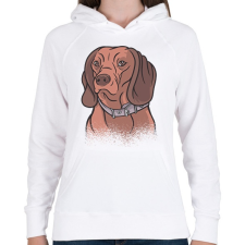 PRINTFASHION Kutyus - Női kapucnis pulóver - Fehér női pulóver, kardigán