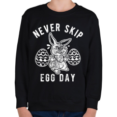 PRINTFASHION (L)egg day - Gyerek pulóver - Fekete