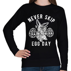 PRINTFASHION (L)egg day - Női pulóver - Fekete