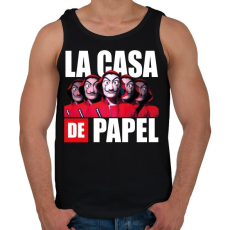 PRINTFASHION la casa de papel - A nagy pénzrablás 11 - Férfi atléta - Fekete