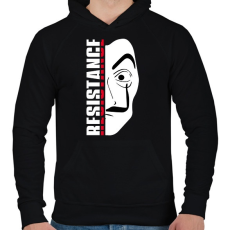 PRINTFASHION La Casa de Papel - A nagy pénzrablás - Money Heist - Férfi kapucnis pulóver - Fekete