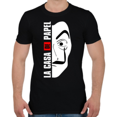 PRINTFASHION La Casa de Papel - A nagy pénzrablás - Money Heist - Férfi póló - Fekete