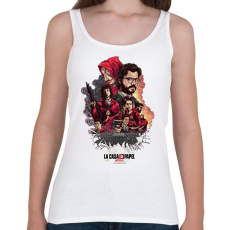 PRINTFASHION La casa de papel - A nagy pénzrablás - Női atléta - Fehér