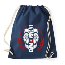 PRINTFASHION La casa de papel állarc - Sportzsák, Tornazsák - Sötétkék tornazsák