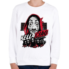 PRINTFASHION La casa de papel art - Gyerek pulóver - Fehér gyerek pulóver, kardigán