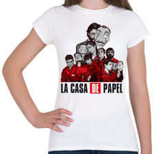 PRINTFASHION La casa de papel art - Női póló - Fehér női póló