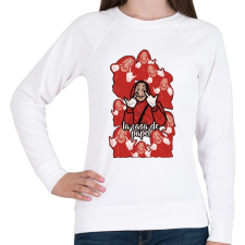 PRINTFASHION La Casa de papel art - Női pulóver - Fehér női pulóver, kardigán