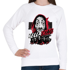 PRINTFASHION La casa de papel art - Női pulóver - Fehér női pulóver, kardigán