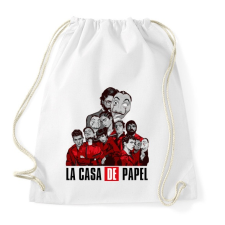 PRINTFASHION La casa de papel art - Sportzsák, Tornazsák - Fehér tornazsák