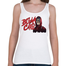 PRINTFASHION La casa de papel - Bella ciao art - Női atléta - Fehér női trikó