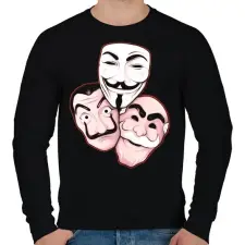 PRINTFASHION La casa de papel és barátai - Férfi pulóver - Fekete férfi pulóver, kardigán