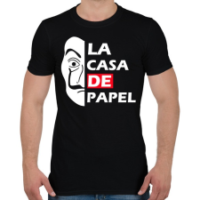 PRINTFASHION La casa de papel  - Férfi póló - Fekete férfi póló