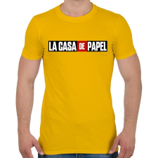 PRINTFASHION La casa de papel logo - Férfi póló - Sárga férfi póló