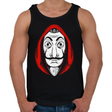 PRINTFASHION La casa de papel MASK - Férfi atléta - Fekete atléta, trikó