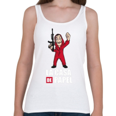PRINTFASHION La casa de papel N2 - Női atléta - Fehér