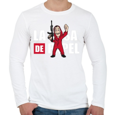 PRINTFASHION La casa de papel N3 - Férfi hosszú ujjú póló - Fehér