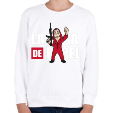 PRINTFASHION La casa de papel N3 - Gyerek pulóver - Fehér gyerek pulóver, kardigán