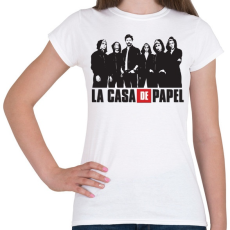 PRINTFASHION La casa de papel - nagy pénzrablás art - Női póló - Fehér