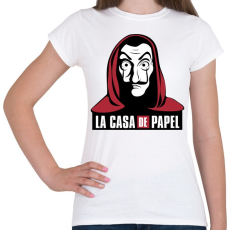PRINTFASHION La casa de papel - Női póló - Fehér