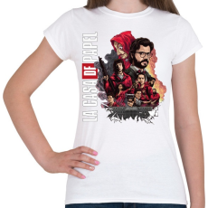PRINTFASHION La Casa de Papel  - Női póló - Fehér