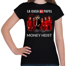 PRINTFASHION LA CASA DE PAPEL - Női póló - Fekete női póló
