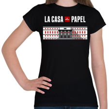 PRINTFASHION La casa de papel  - Női póló - Fekete női póló