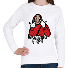 PRINTFASHION La Casa de Papel - Női pulóver - Fehér