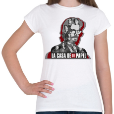 PRINTFASHION La casa de Papel - poster style - Női póló - Fehér